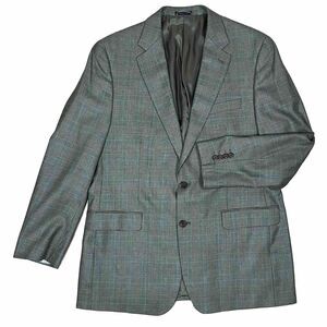 Ralph Lauren Polo Silk Blend 44L Blue Glenn‎ Plaid 2B Suit Coat Jacket